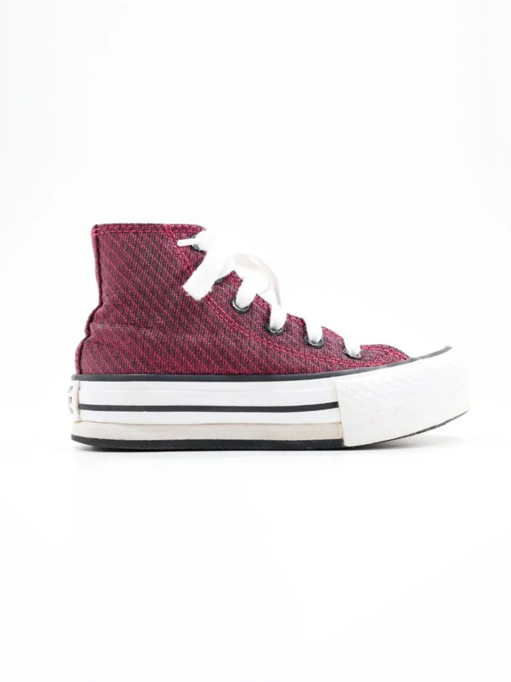 Converse Chuck Taylor All Star Lift Red Sparkle High Top Sneakers - Kids 11